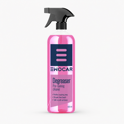 EWOCAR Degreaser, sgrassante 1 l con spruzzatore nero su sfondo bianco