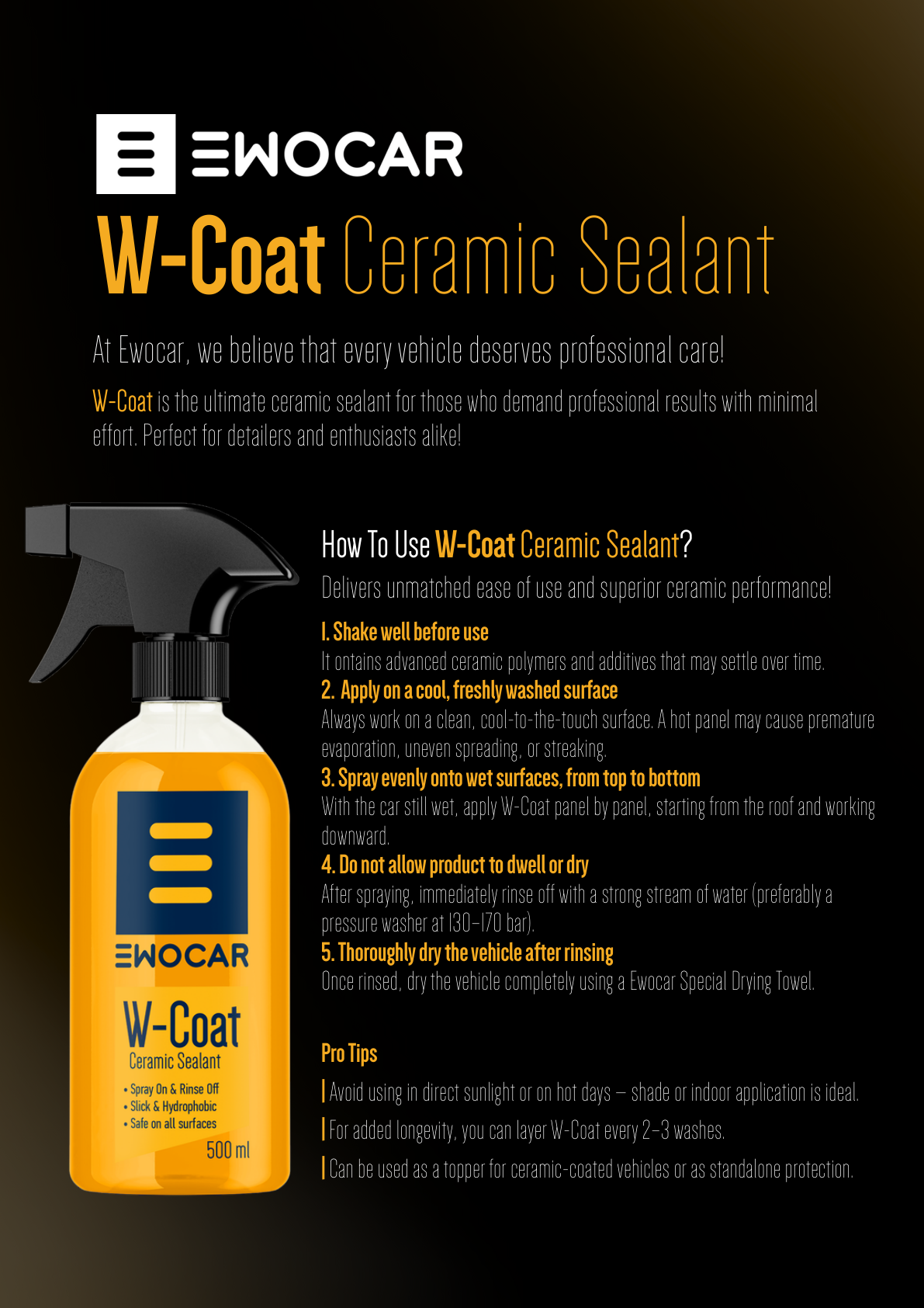 Ewocar W-Coat Sigillante Wet Coat 500ml