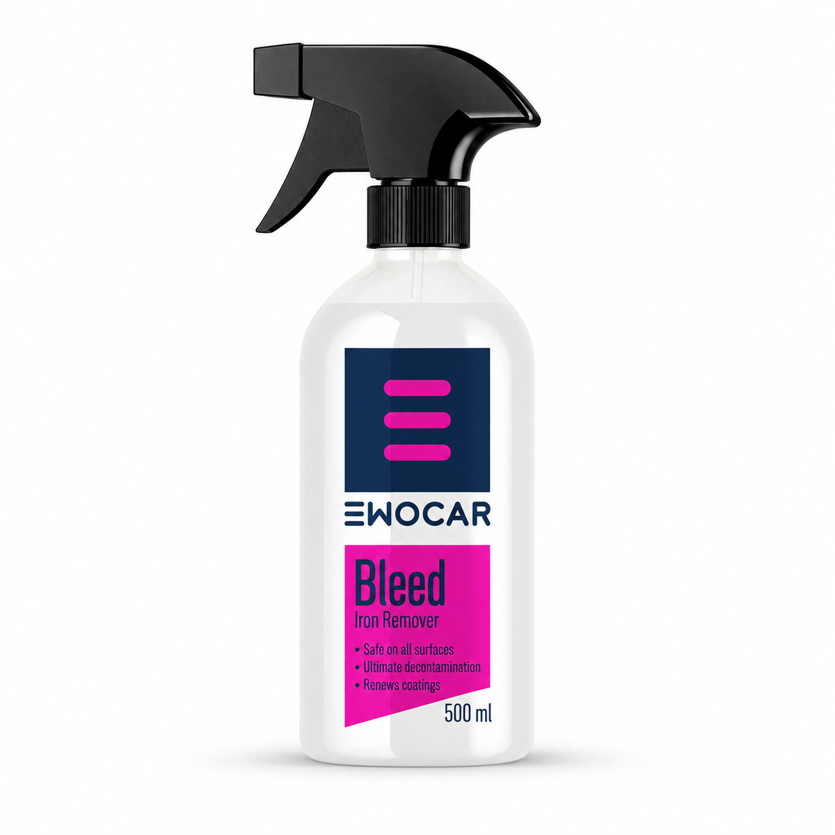 EWOCAR Bleed Flugrostentferner 500 ml mit pinkem Etikett vor hellem Hintergrund