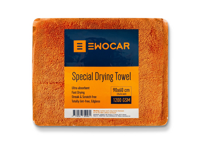 Panno in microfibra per asciugatura Ewocar Special Drying Towel 60x90cm 1200 GSM Arancione